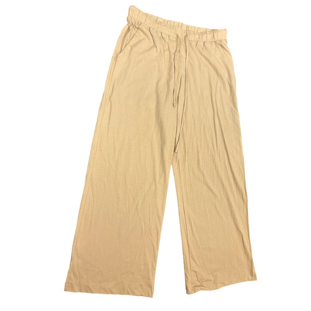 Parachute Organic Cotton Pants Wide Leg Relaxed Lounge Quite Luxury Bisque Sz XL - Picture 2 of 8
